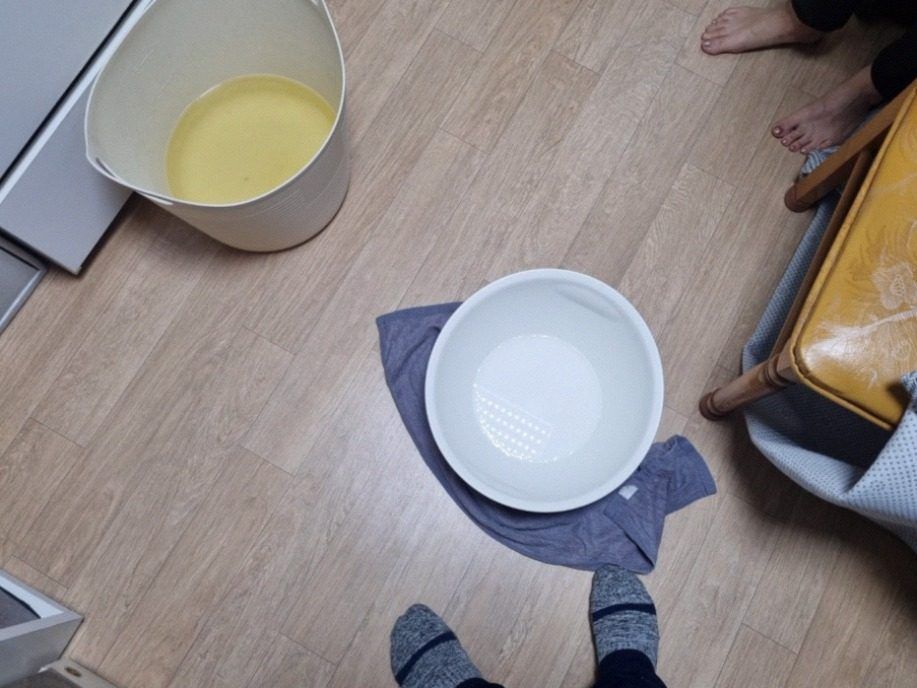 보일러실 분배기 주변 배관 점검